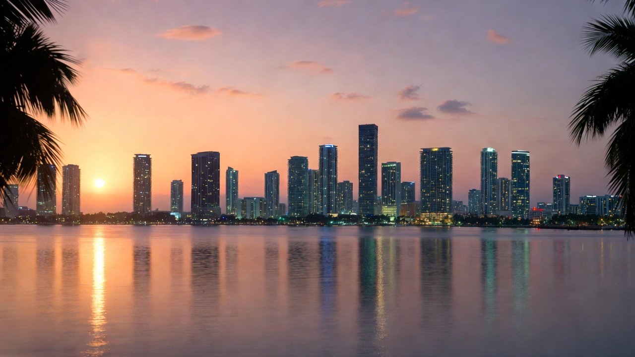 Miami skyline at sunset - GetMiamiSEO premium SEO agency